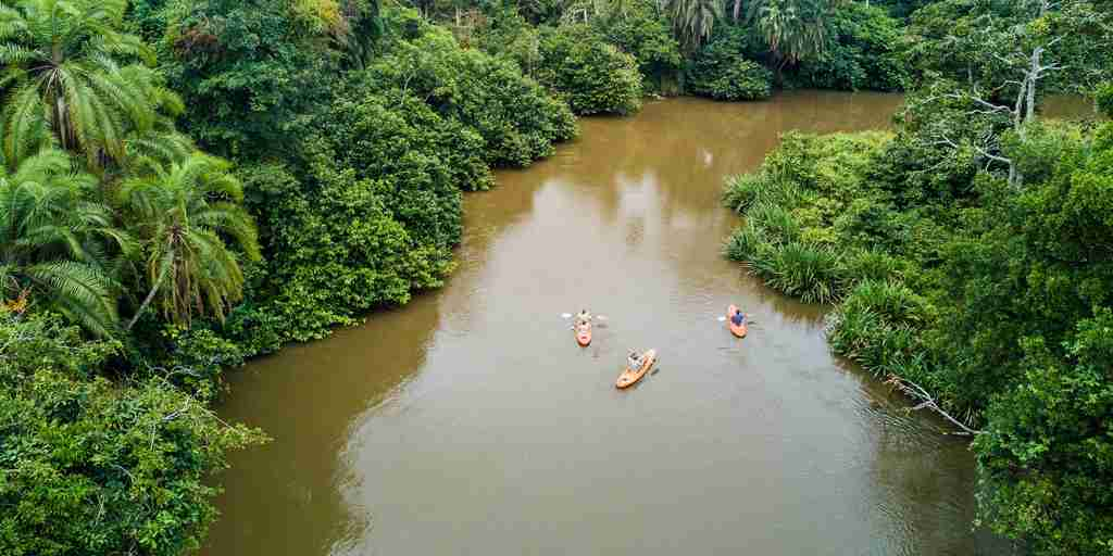 kayaking, odzala kokoua national park, republic of the congo safaris 