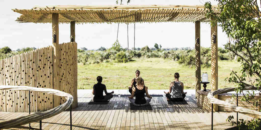 yoga pilates mombo camp botswana yellow zebra safaris