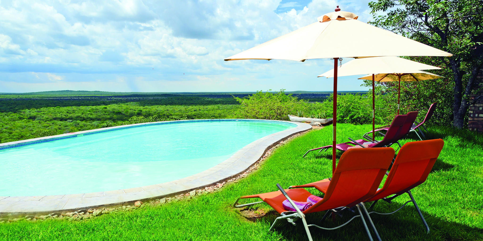 Lodge pool setting namibia