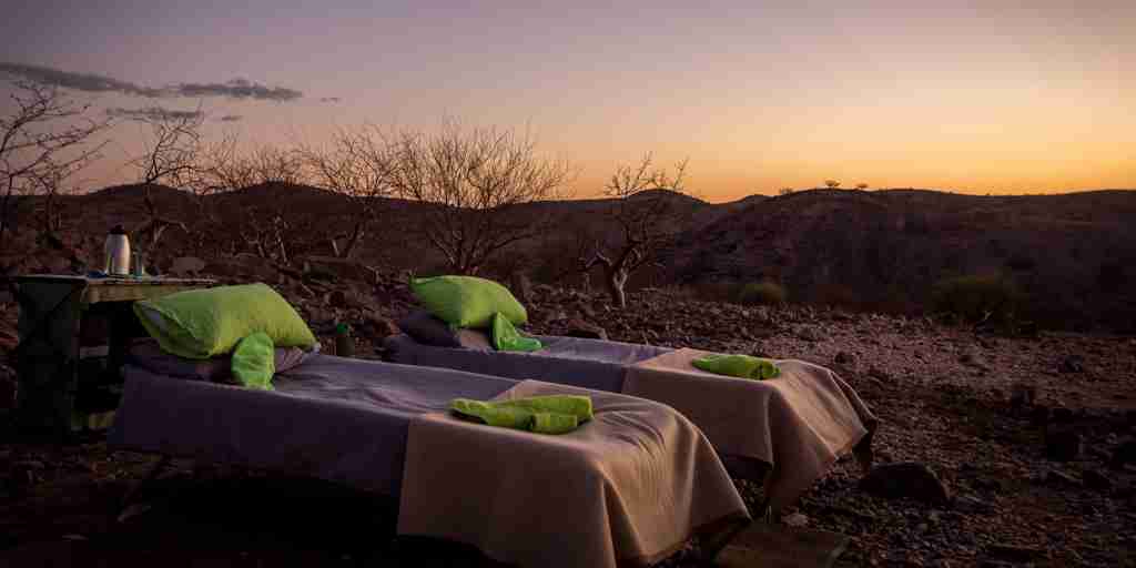 Sleeping under the stars Namibia