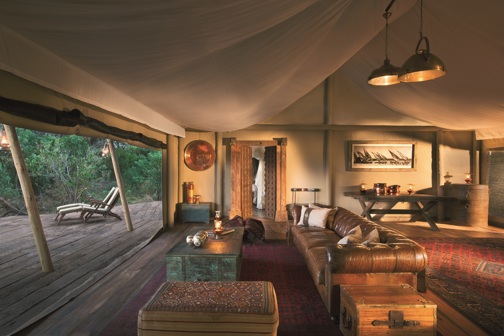 Interior Tent, Zarafa Camp, The Linyanti, Botswana