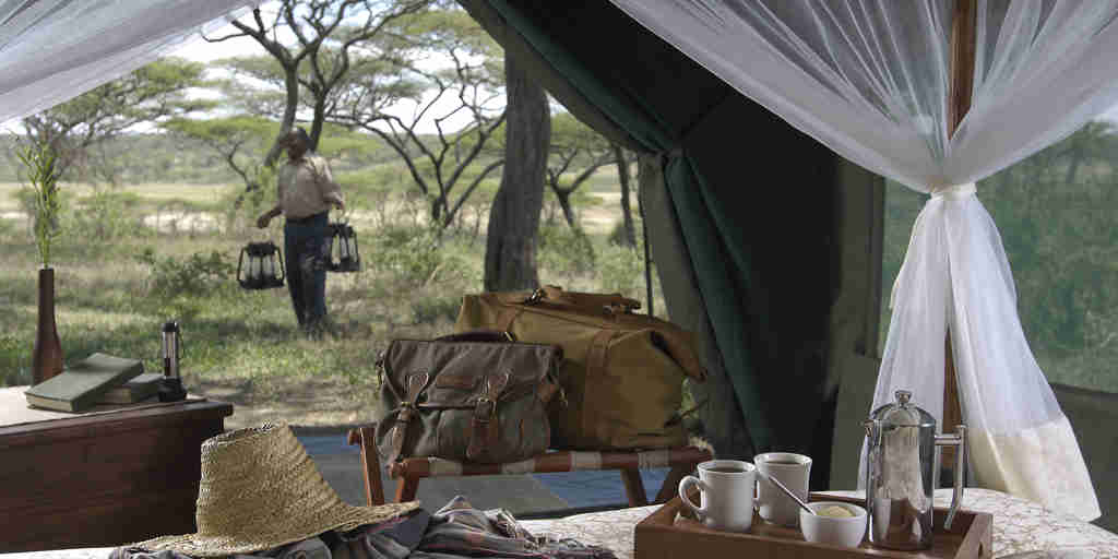 Serengeti plains tent view