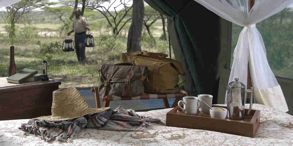 Serengeti plains tent view