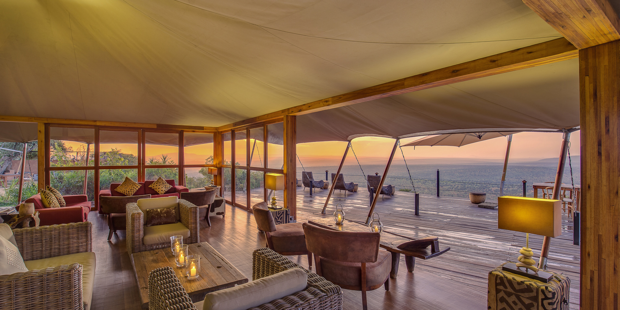 Loisaba luxury tent main area