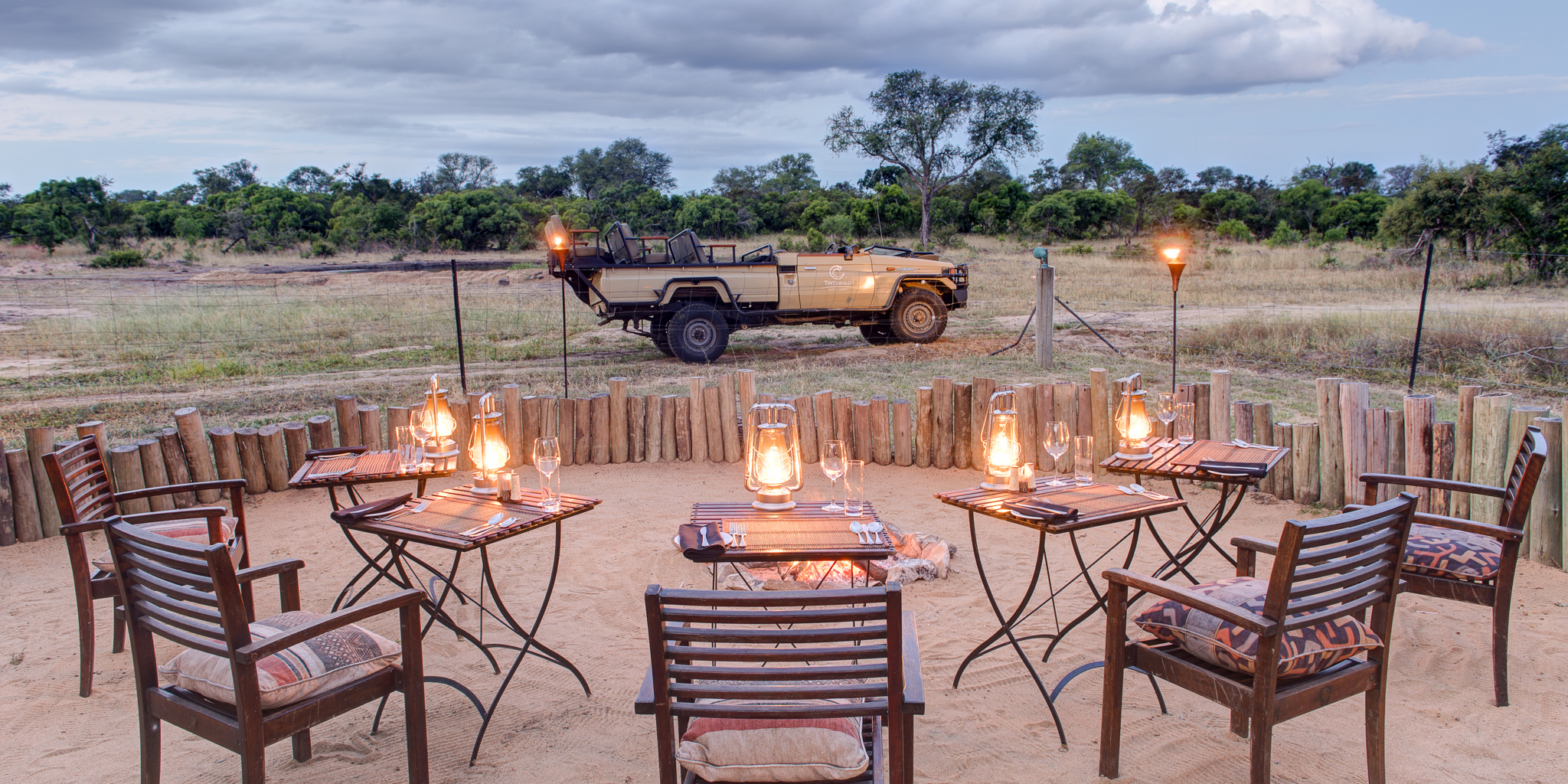 South Africa Safari bush dining