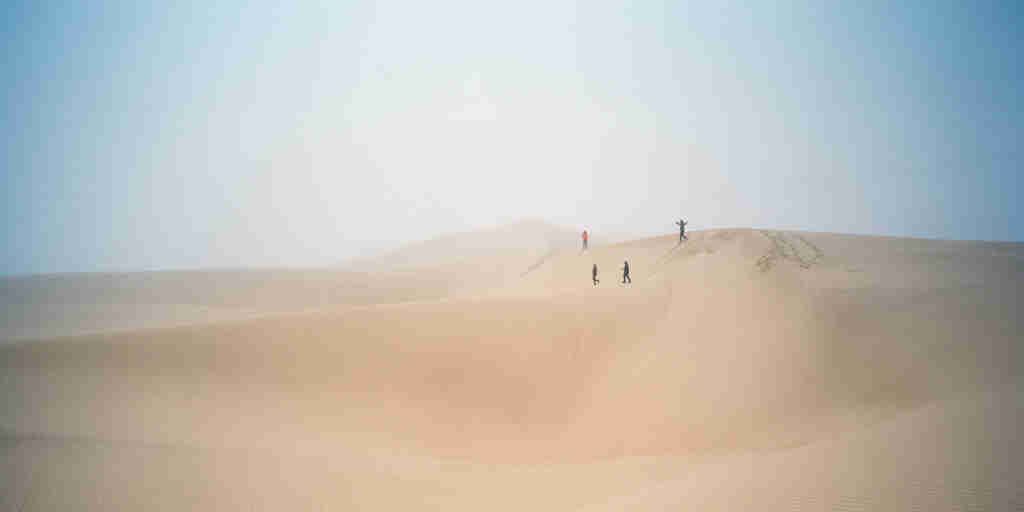 Dune exploring Namibia