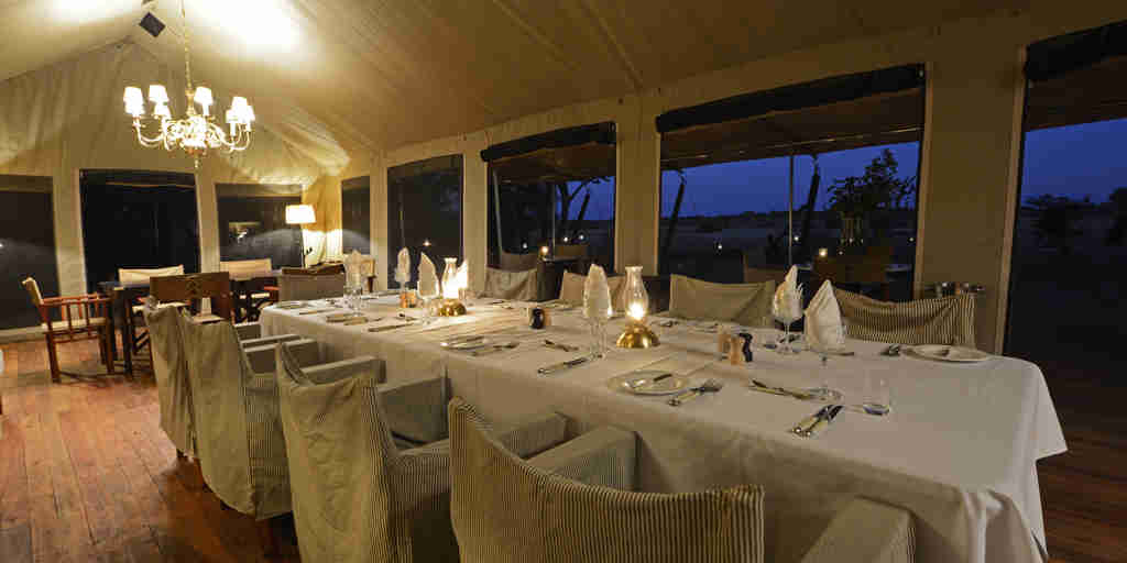 Safari camp dining area