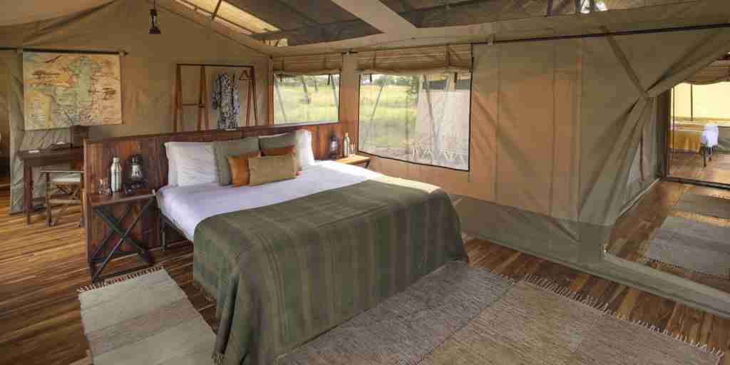 Olakira Family tent with en suite bathrooms in both rooms
