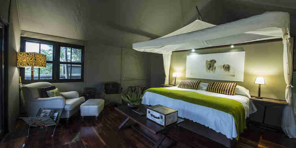 green bedroom chitabe camp okavango delta botswana