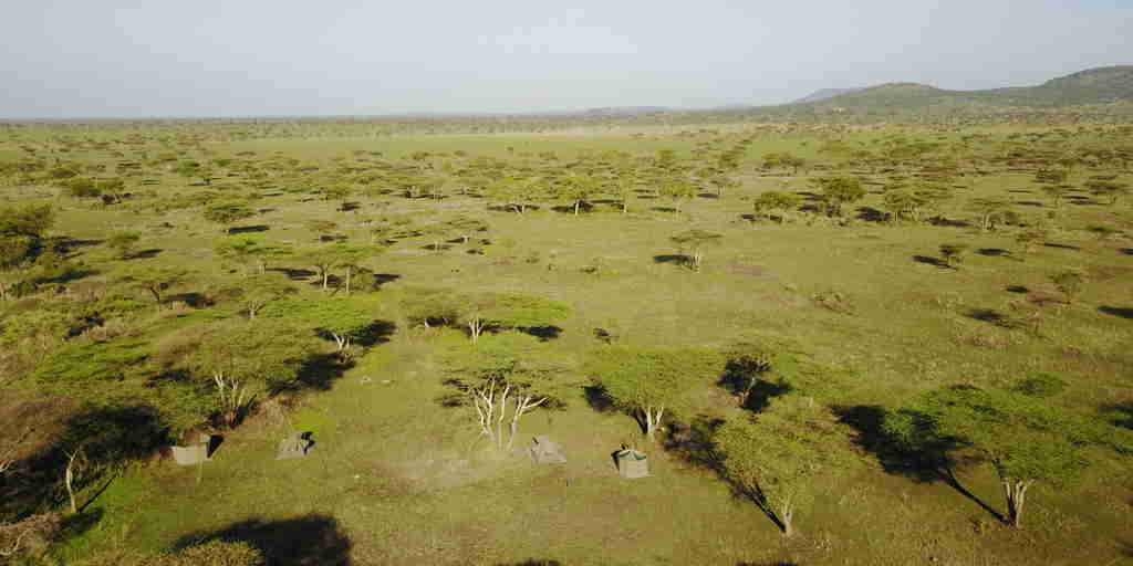 Serengeti Walking Camp aeriel view