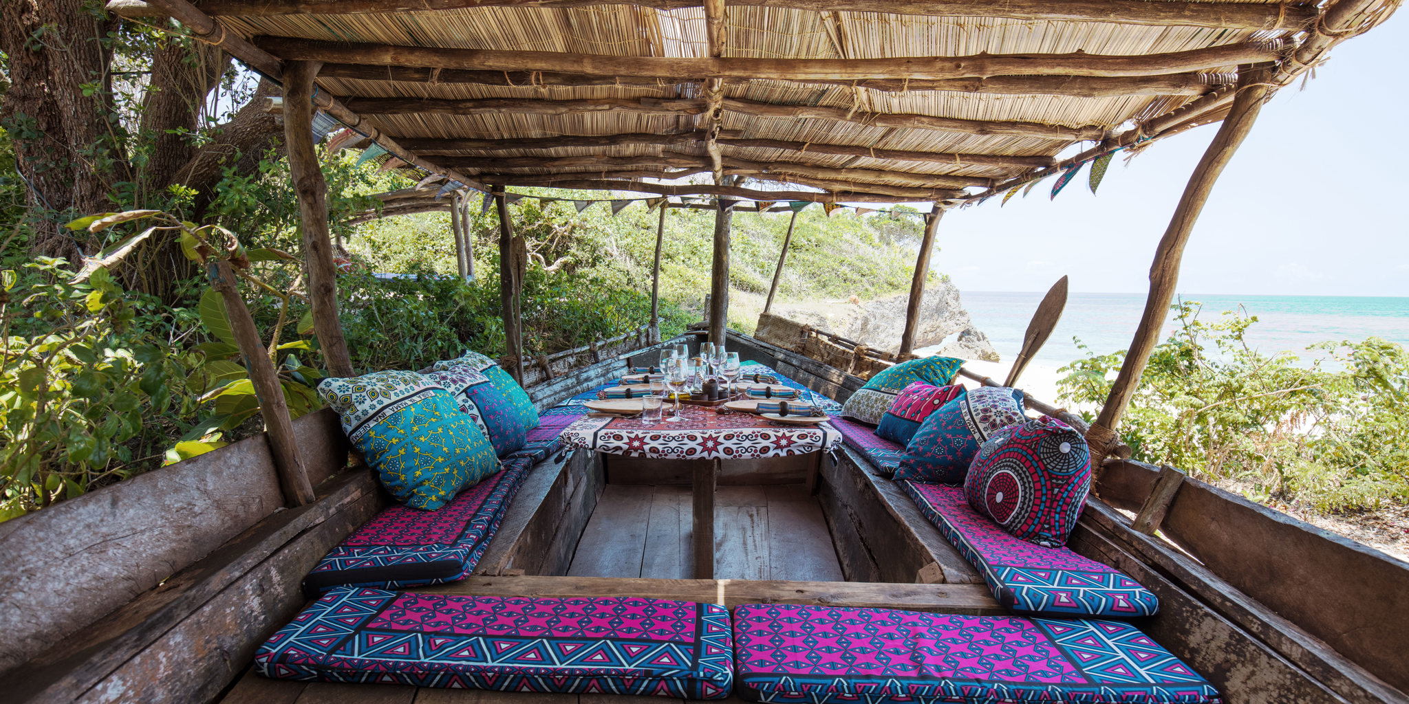 Kinondo Kwetu Hotel Lunch in the Boat, Galu Beach, Diani Beach, Kenya