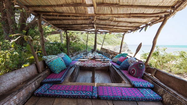 Kinondo Kwetu Hotel Lunch in the Boat, Galu Beach, Diani Beach, Kenya