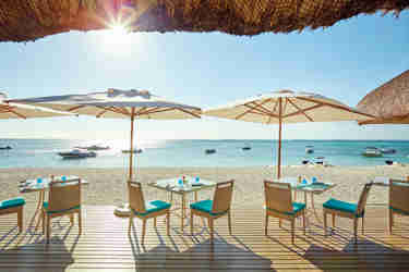 the beach restaurant lux le morne hotel image