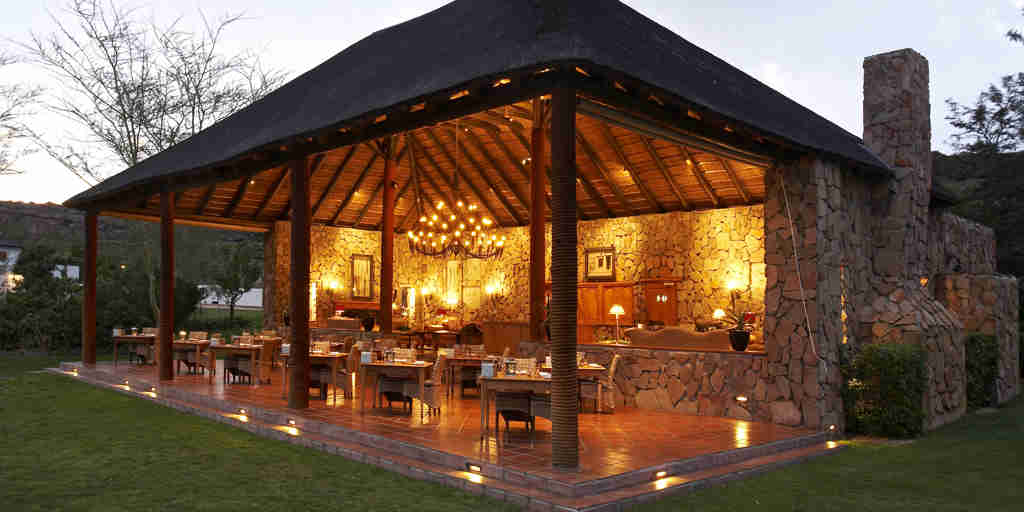 dining area exterior bushmans kloof south africa