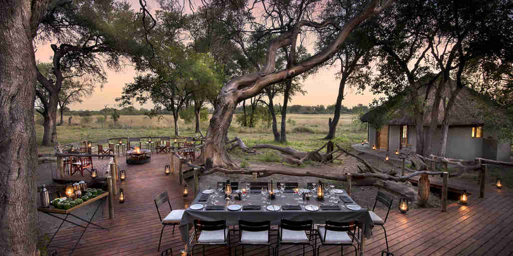 khwai bush camp botswana lodge dining