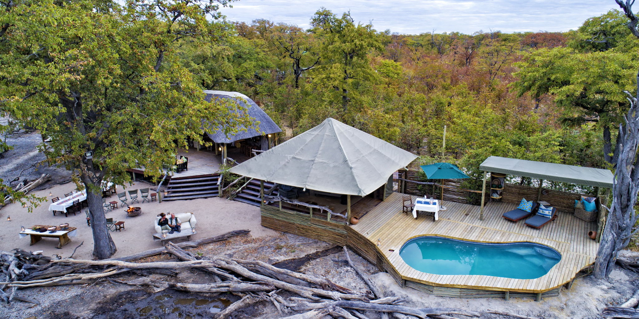 Hyena Pan Camp Aerial View