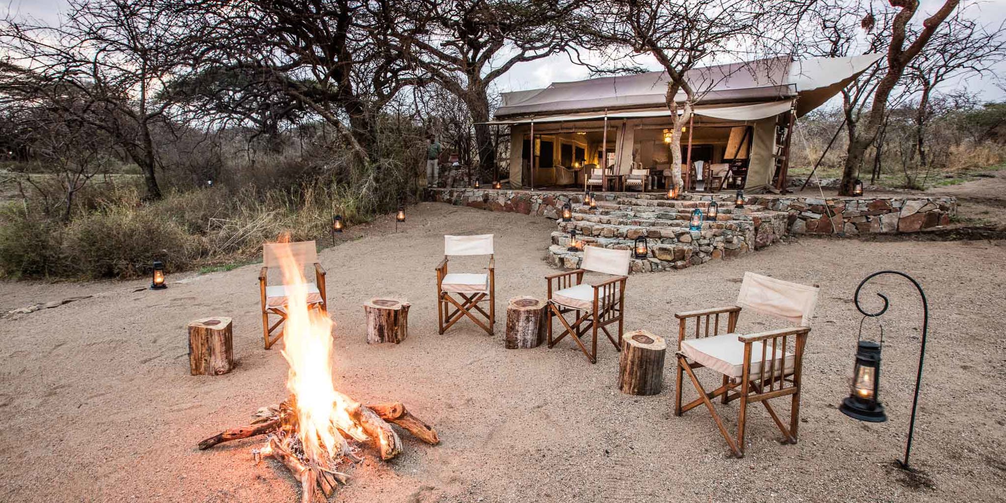 Mwiba Tented Camp Fire