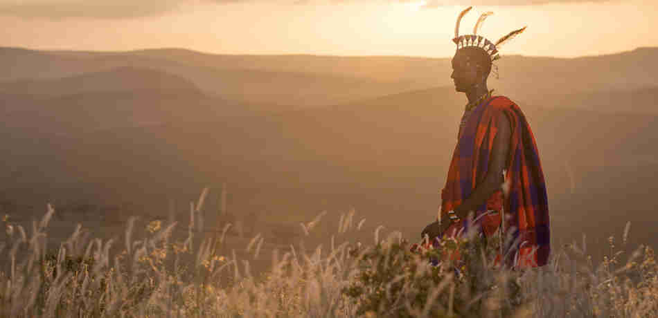 Maasai at sundowner
