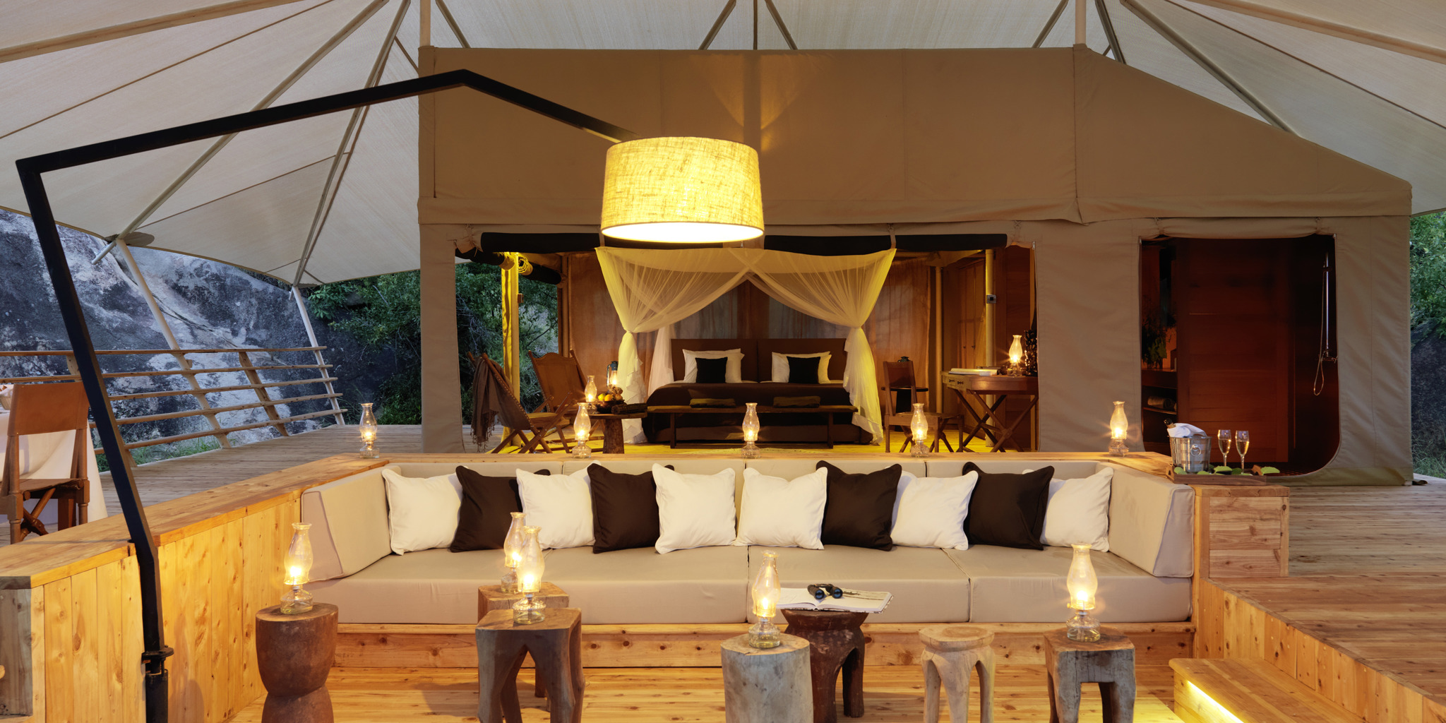 bedroom suite serengeti bushtops game drive tanzania yellow zebra safaris