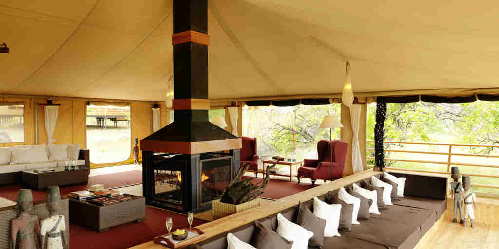 lounge area serengeti bushtops game drive tanzania yellow zebra safaris