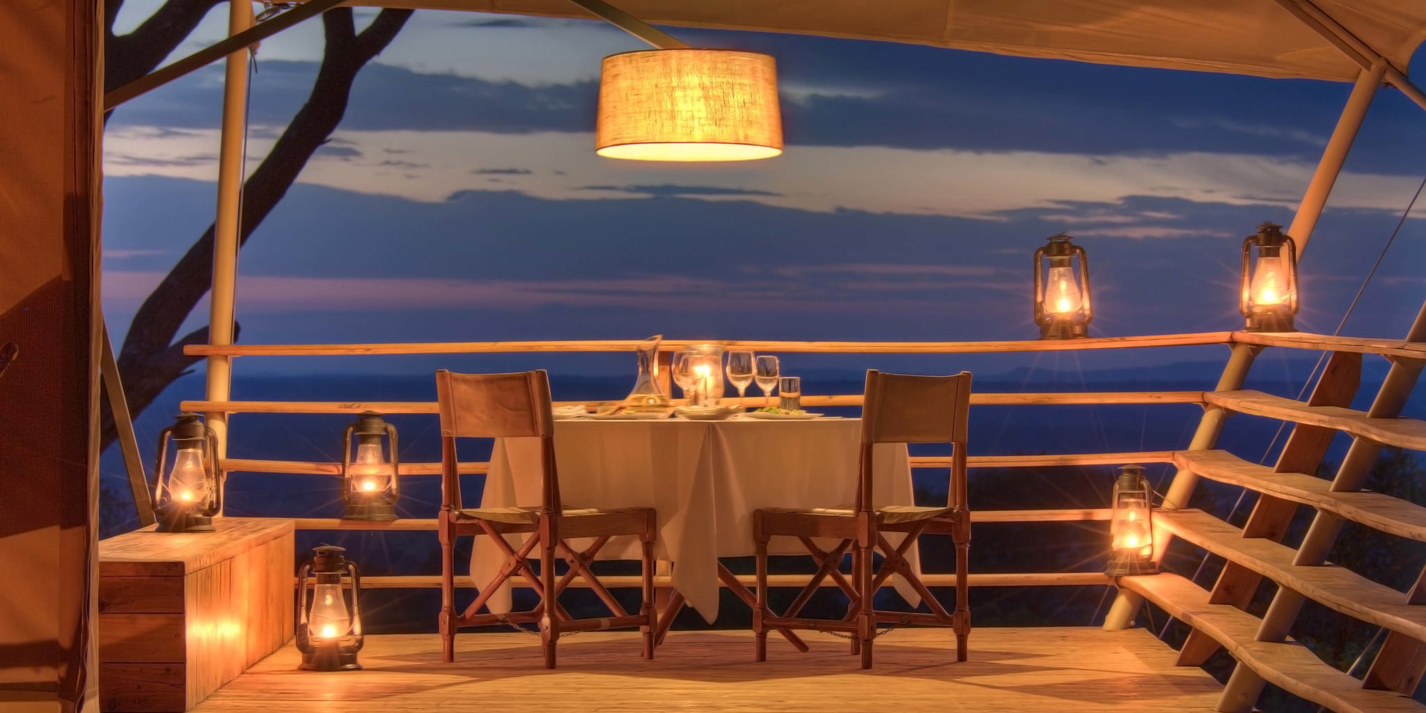 private dinner serengeti bushtops tanzania yellow zebra safaris