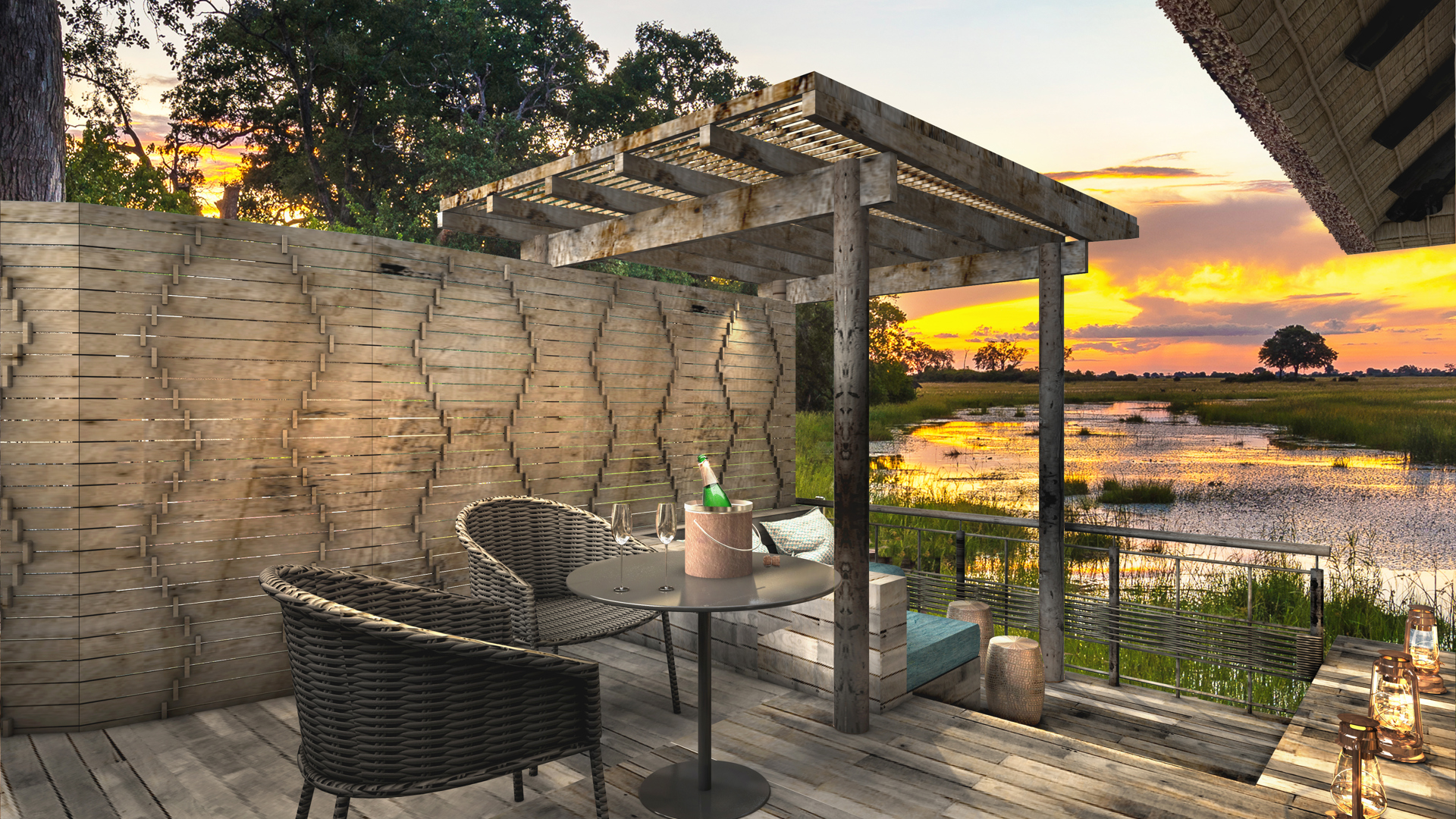 patio kings pool botswana yellow zebra safaris