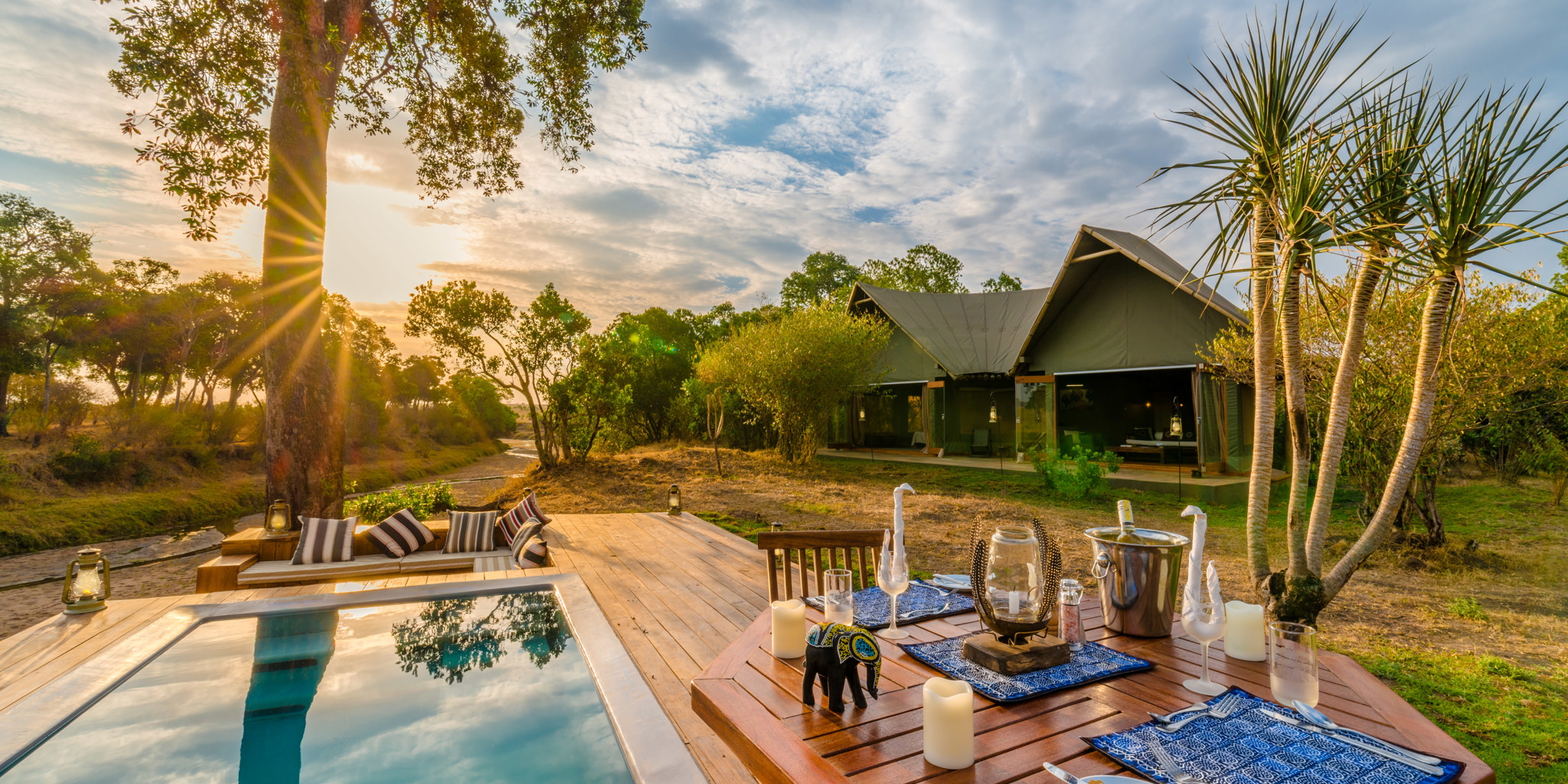 salas camp outdoor pool kenya