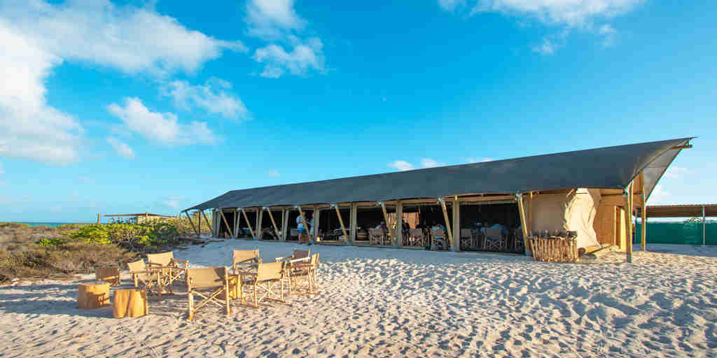 BlueSafari cosmo eco camp outside seating seychelles
