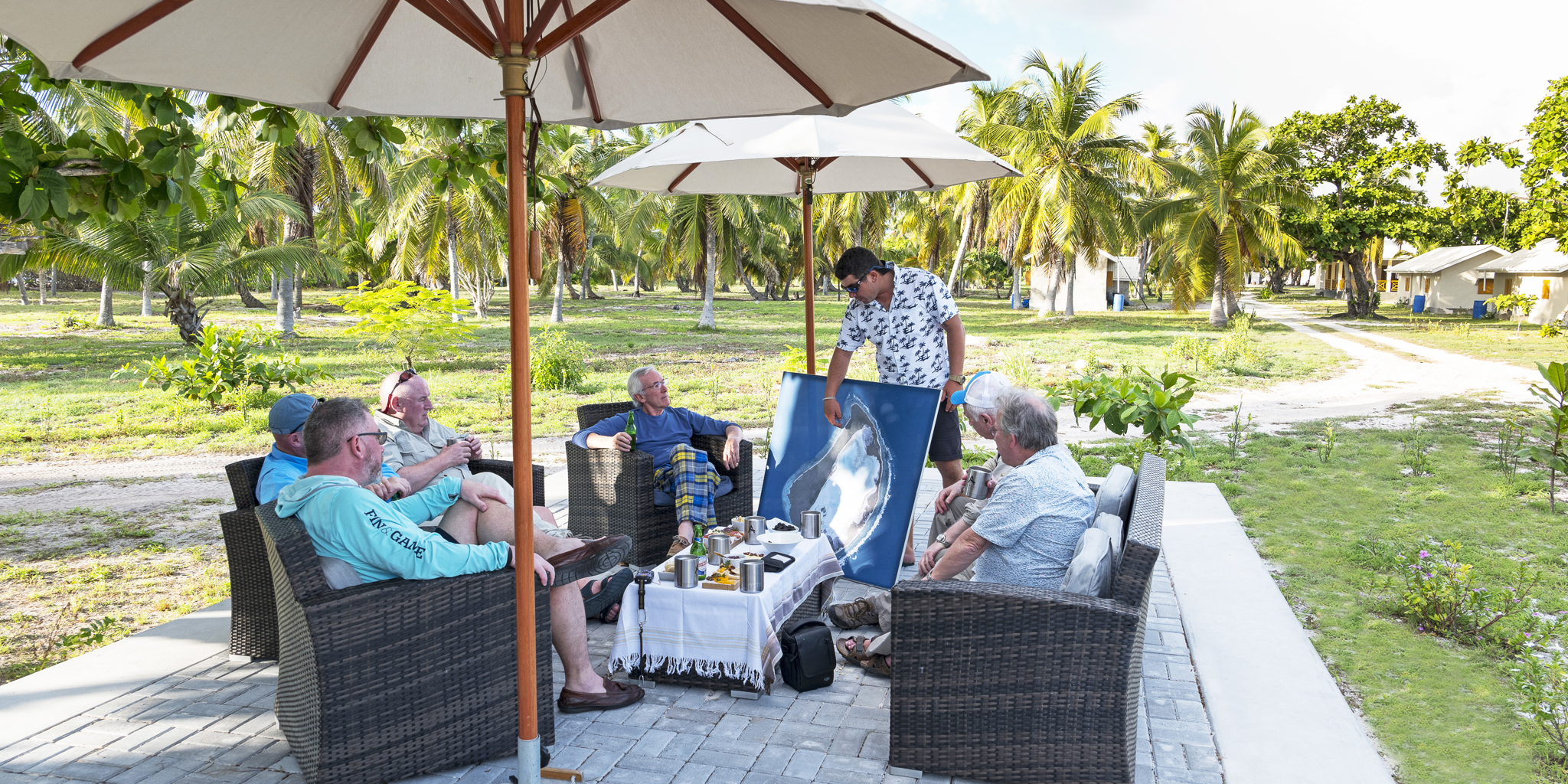 BlueSafari coral house outdoor seating seychelles