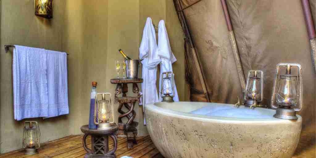 Okuti Botswana bath honeymoon