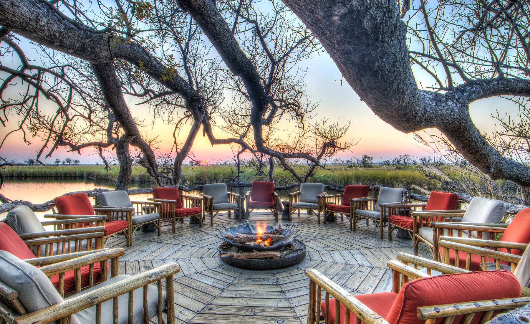 camp xakanaxa fire deck