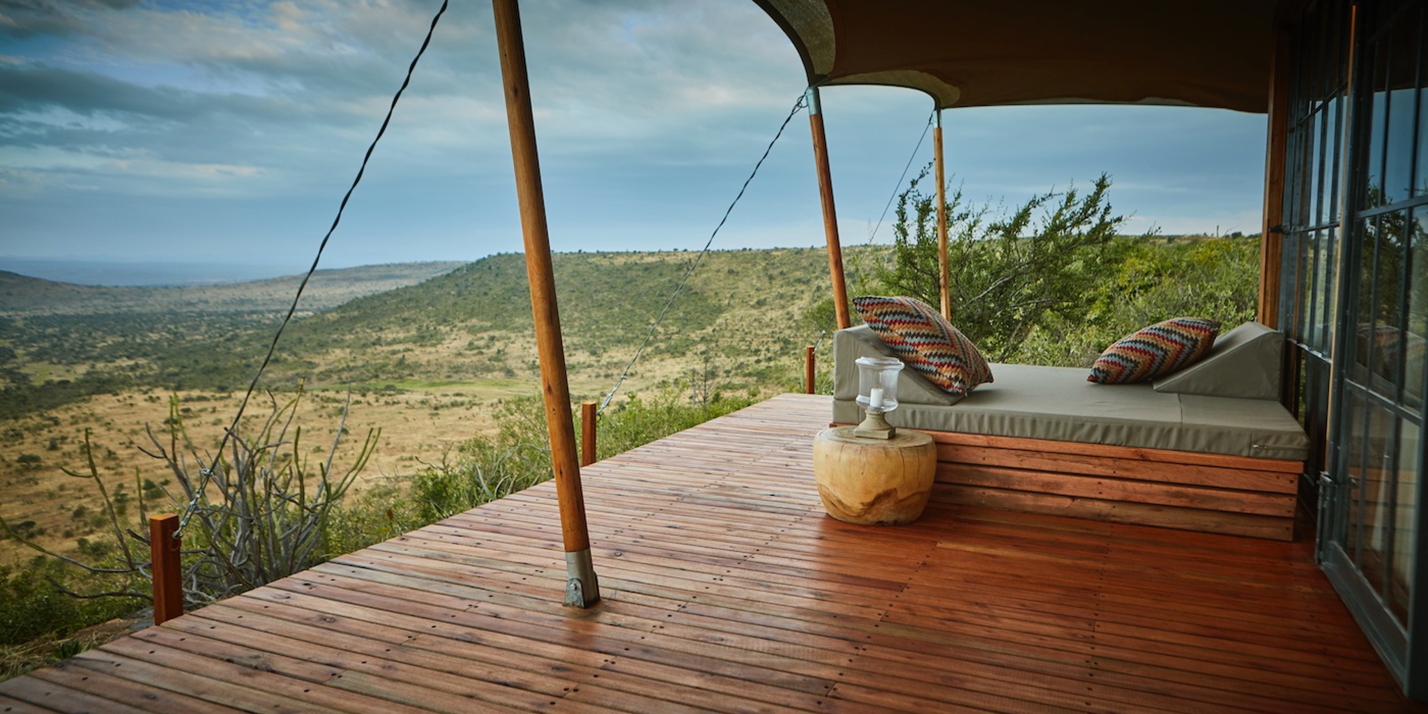 Elewana  Lodo Springs   accommodation   spacious luxury tents   Deck area kenya