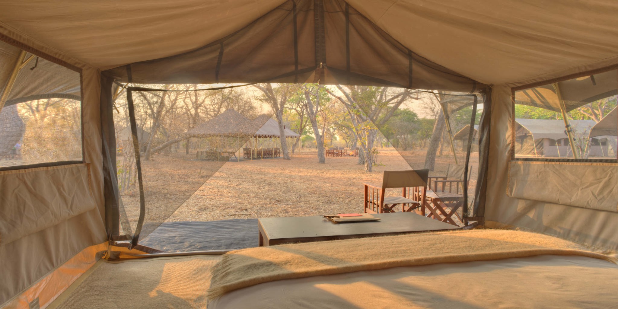 &Beyond Chobe Under Canvas bed room