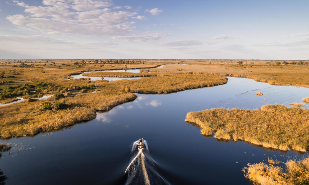 Boating, Wilderness Little Vumbura, Okavango Delta, Botswana