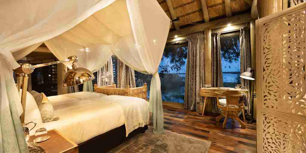 Bedroom, Sitatunga Private Island Camp, Okavango Delta, Botswana