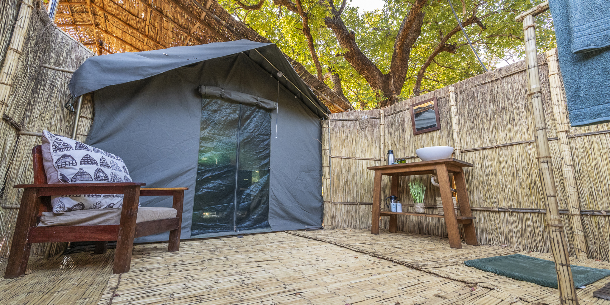 Bathroom, Nkonzi Bush Camp, South Luangwa, Zambia