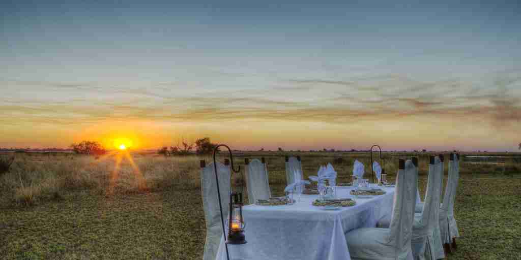 Chobe Savanna Lodge sunset dinner