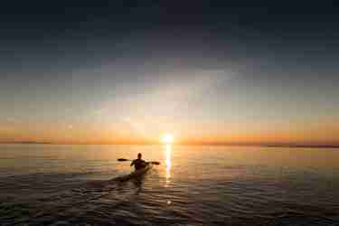 sea kayaking sunset unsplash yellow zebra safaris