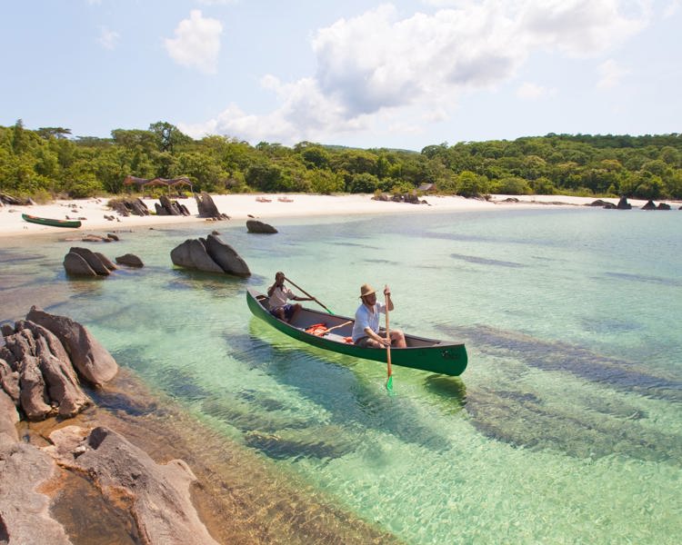 canoeing on lake malawi, southern africa safari holidays