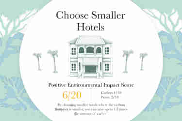Sustainable travel Choose smaller hotels
