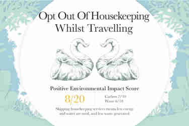 Sustainable travel Opt out of housekeeping
