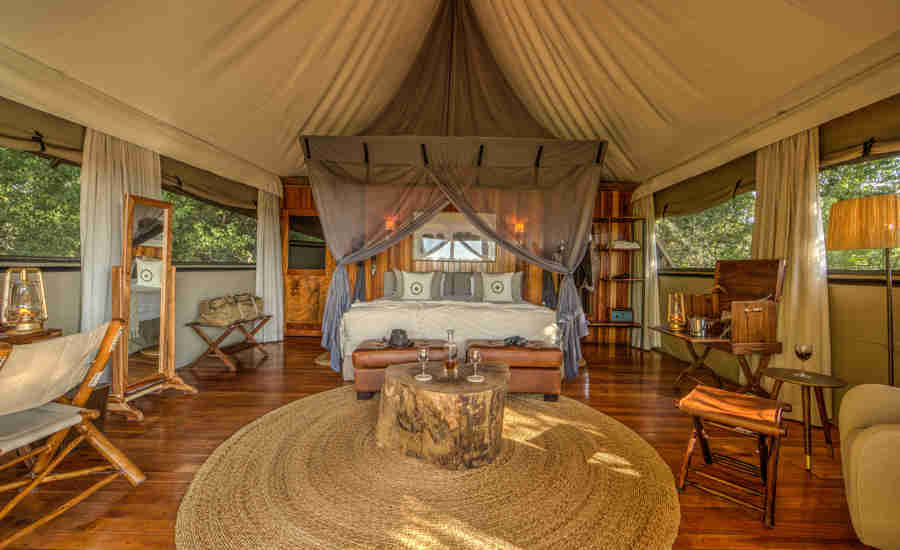 kanana bedroom tent botswana yellow zebra safaris