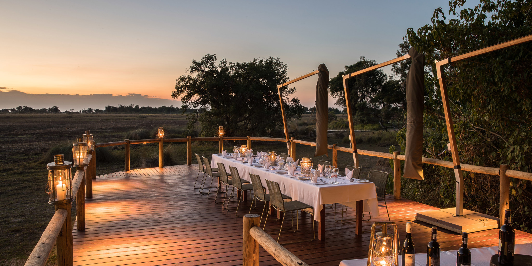 kanana boma view botswana yellow zebra safaris