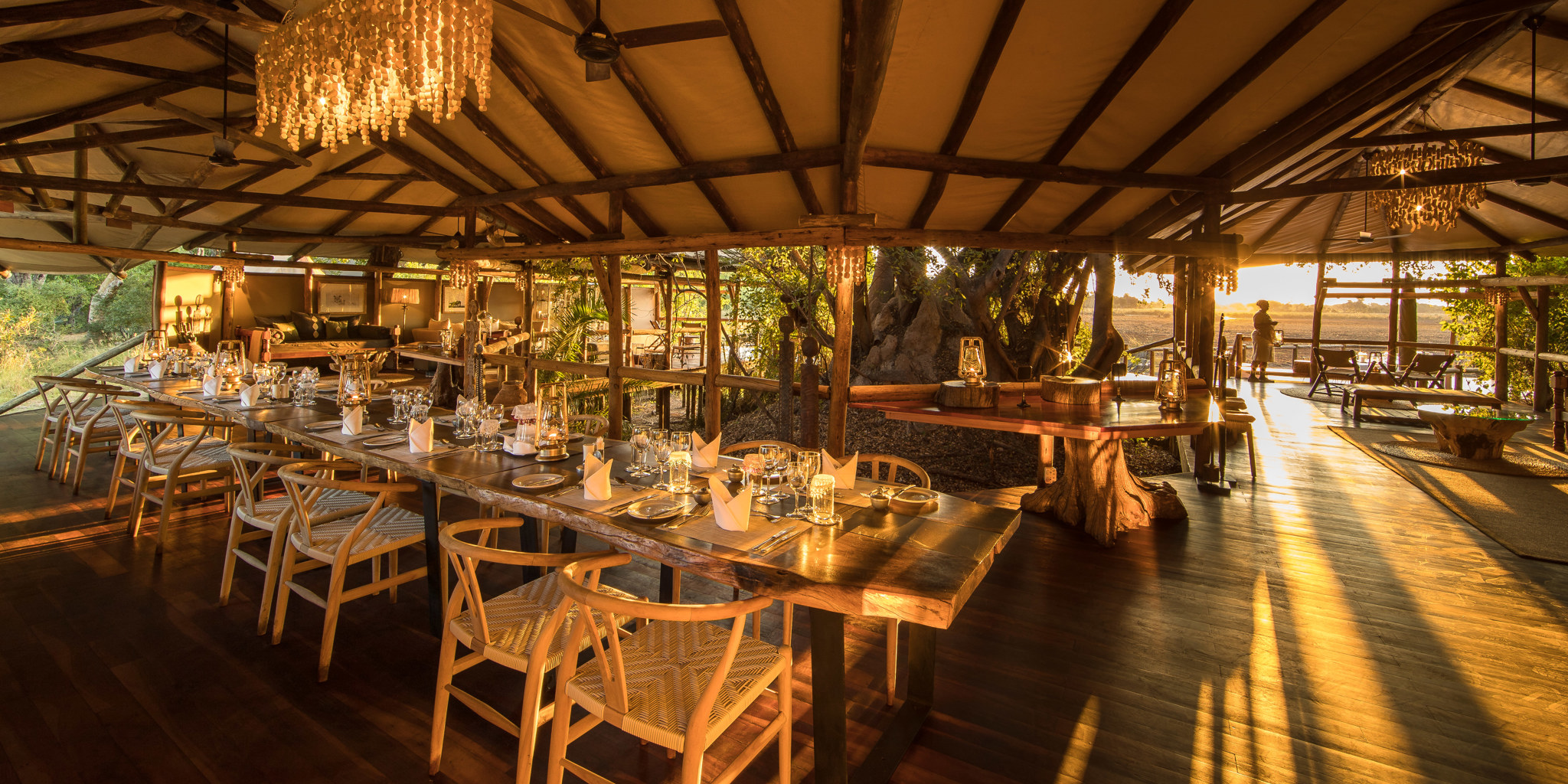 kanana dining area botswana yellow zebra safaris