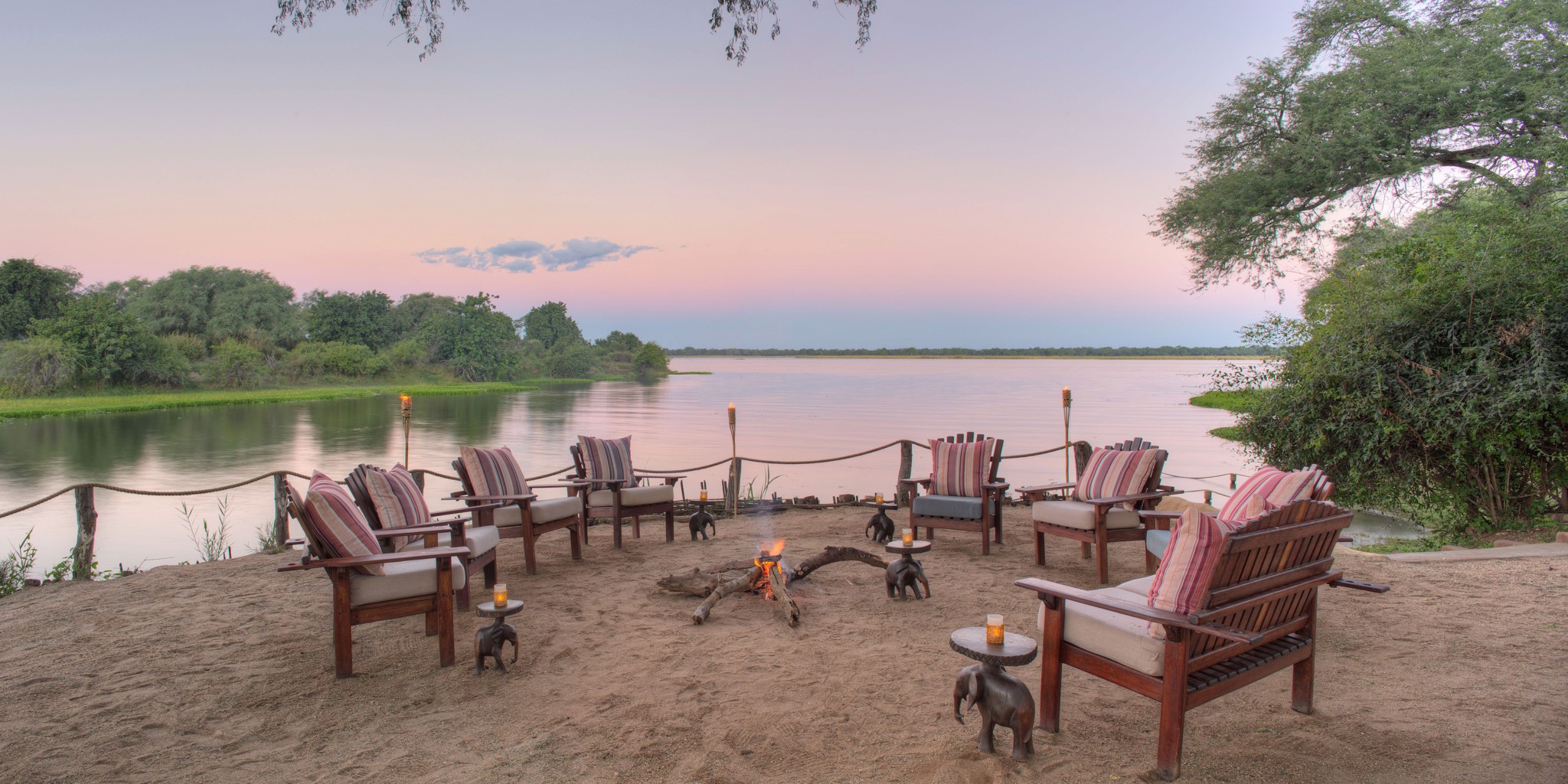 Chongwe Camp Fire pit area