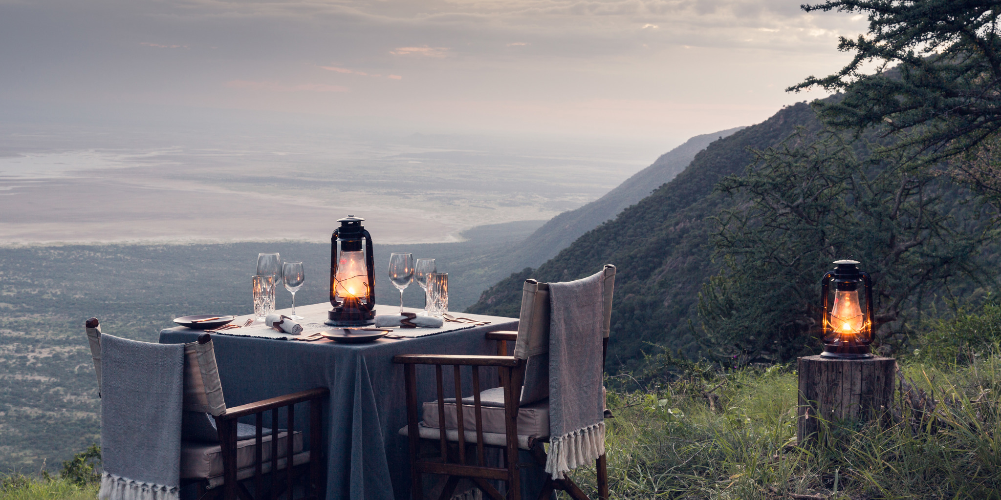 private dinner mwiba lodge tanzania yellow zebra safaris