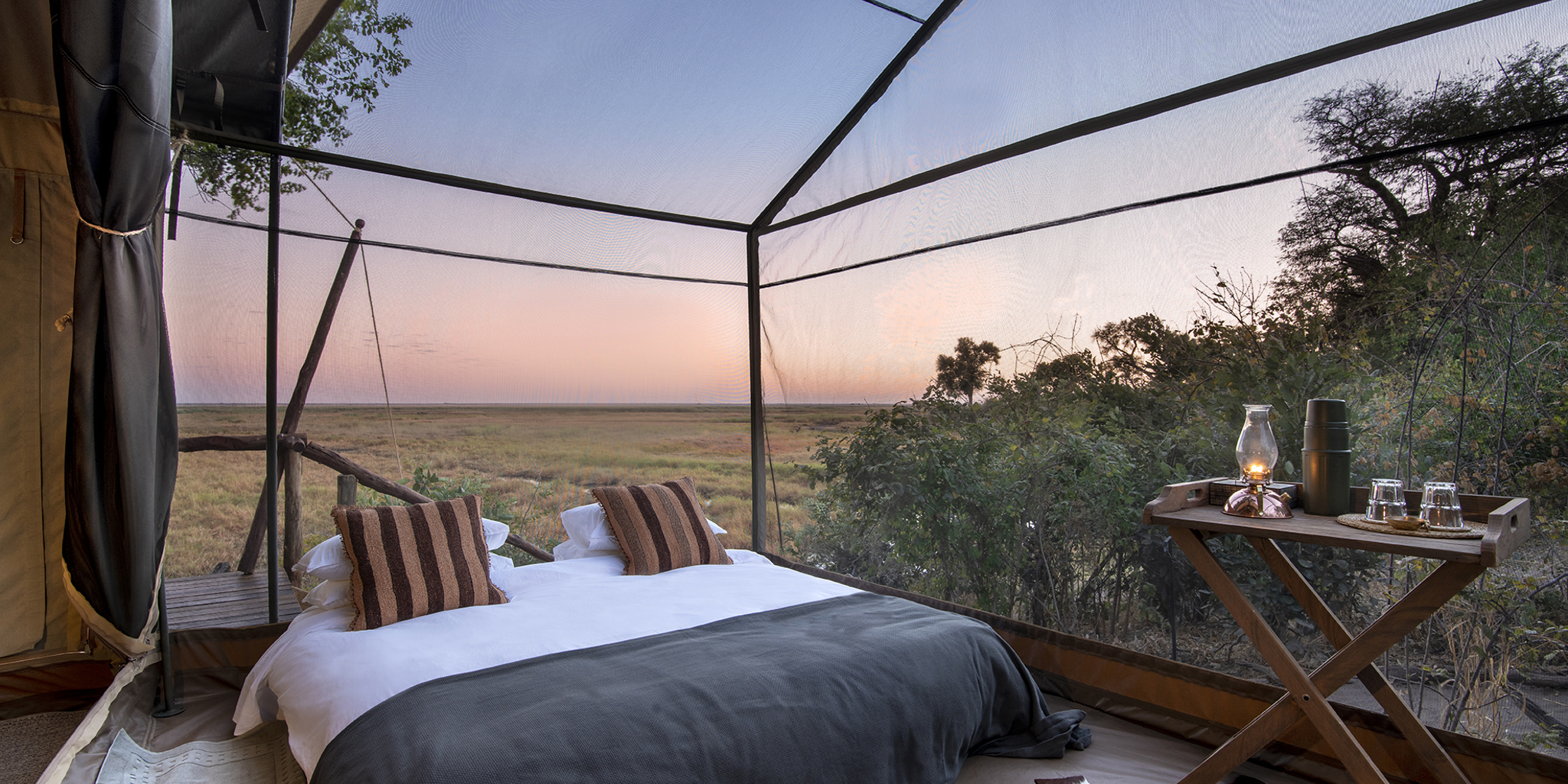 linyanti expeditions botswana double tent room