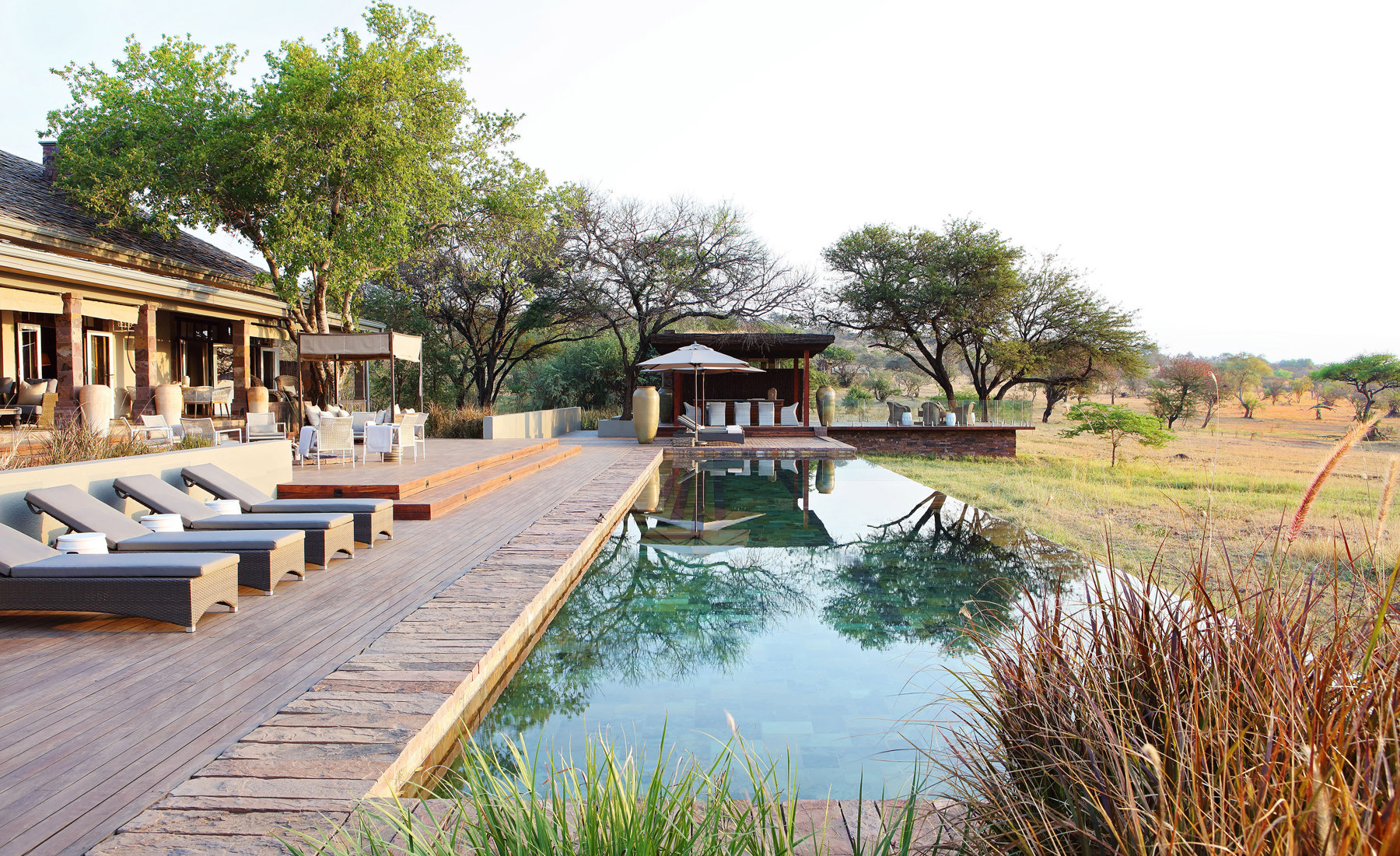 singita serengeti house tanzania pool deck