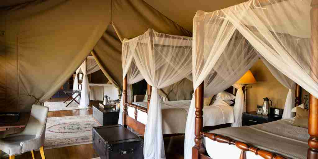sand rivers tanzania double beds
