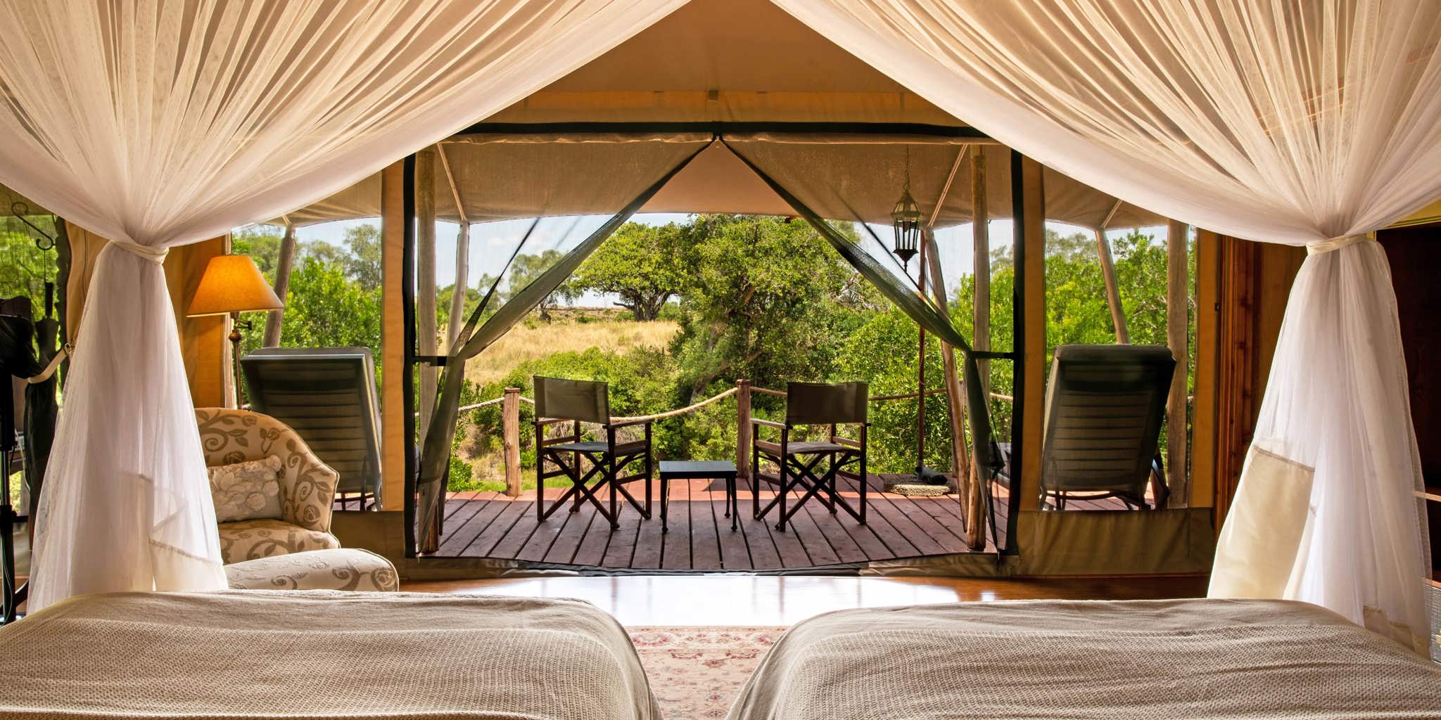 sand rivers twin room balcony view